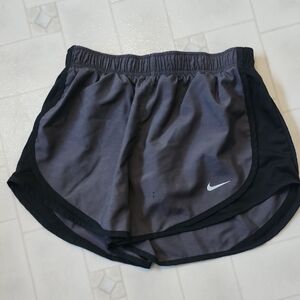 Nike Women's Charcoal and Black Athletic Shorts